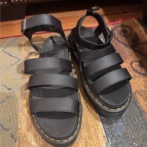 Dr. Martens Black Blaire Hydro Platform Sandal